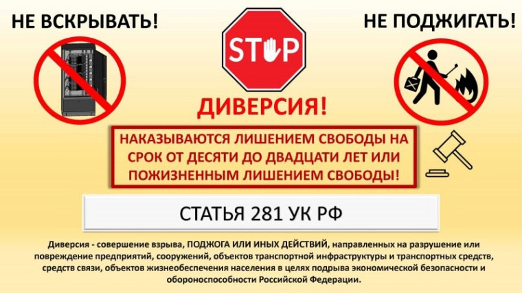Противодействие совершению диверсий.